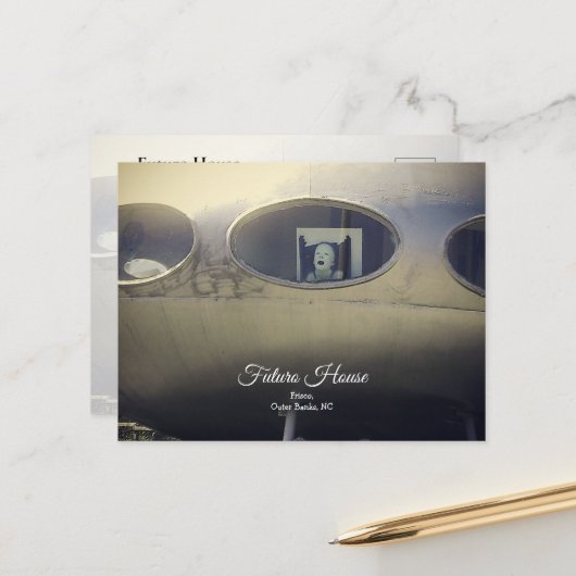 Carte Postale Maison Futuro (Devant/Arrière en situation)