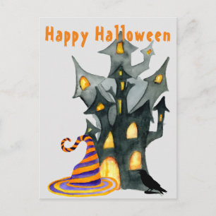 Carte Postale Maison Halloween