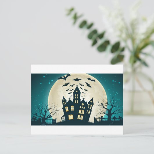 Carte Postale Maison Halloween (Debout devant)