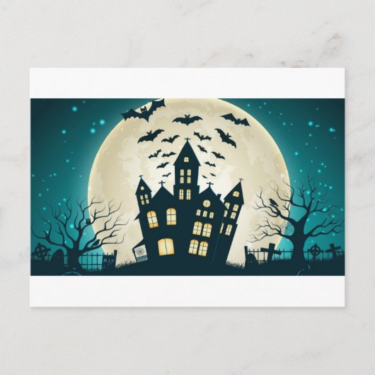 Carte Postale Maison Halloween (Devant)