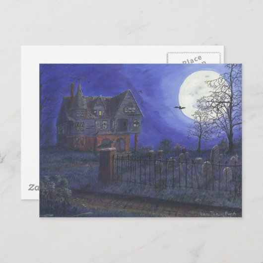 Carte postale Maison hantée (Devant / Derrière)