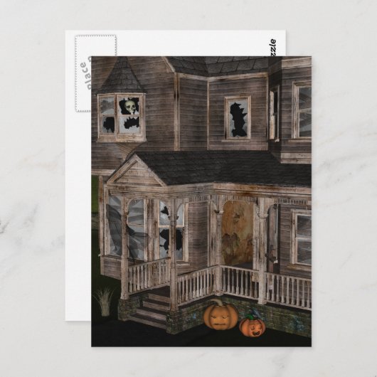 Carte postale Maison hantée (Devant / Derrière)