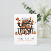 Carte Postale Maison hantée halloween (Debout devant)