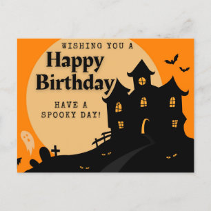 Carte Postale Maison hantée Halloween Anniversaire