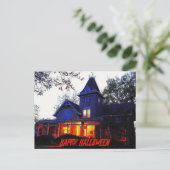 Carte Postale Maison hantée Halloween Fête Invitation (Debout devant)