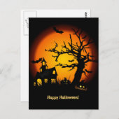 Carte Postale Maison hantée Halloween Postacard (Devant / Derrière)