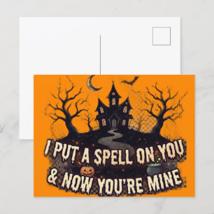 Carte Postale Maison Hantée Je Vous Ai Jeté Un Sort Halloween