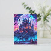 Carte Postale Maison hantée | Joyeux Halloween (Debout devant)