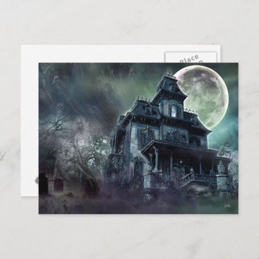 Carte Postale Maison haunted (Devant / Derrière)