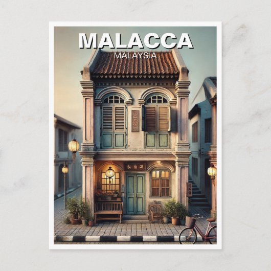Carte Postale Maison historique Malacca Shophouse Malaisie (Devant)