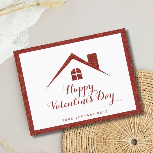Carte Postale Maison immobilière de Saint Valentin professionnel