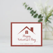 Carte Postale Maison immobilière de Saint Valentin professionnel (Debout devant)
