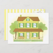 Carte Postale Maison jaune (Devant / Derrière)