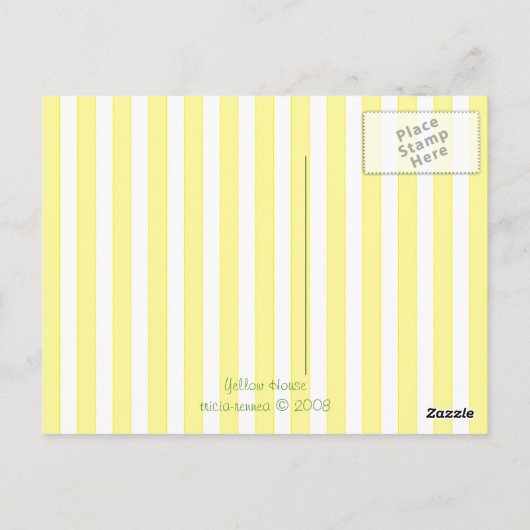 Carte Postale Maison jaune (Dos)