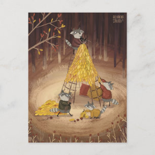 Carte Postale Maison jaune par Alexandra Dikaia