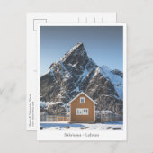 Carte Postale Maison jaune Sakrisoya Lofoten Îles (Devant / Derrière)