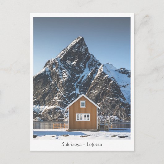 Carte Postale Maison jaune Sakrisoya Lofoten Îles (Devant)