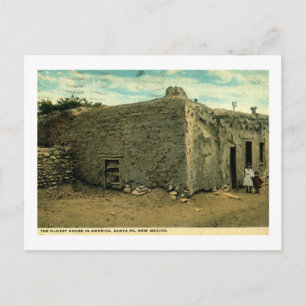 Carte Postale Maison la plus ancienne en Amérique, Père Noël Fe