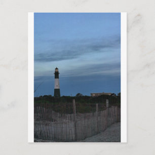 Carte Postale Maison légère de l'île de Tybee Savannah, GA