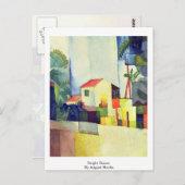 Carte Postale Maison Lumineuse D'Août Macke (Devant / Derrière)