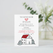 Carte Postale Maison mignonne Nous avons déménagé vacances Faire (Debout devant)