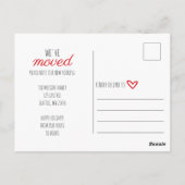 Carte Postale Maison mignonne Nous avons déménagé vacances Faire (Dos)