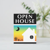 Carte Postale maison ouverte / ménage : formes pop (Debout devant)