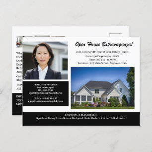 Carte Postale Maison ouverte unique en immobilier