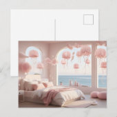 Carte Postale Maison paisible avec lanternes méduses (Devant / Derrière)