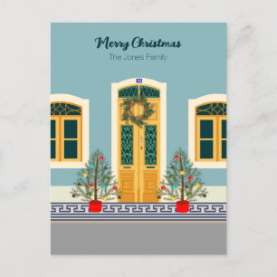 Carte Postale Maison Portugaise de Noël