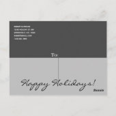 Carte Postale Maison Pour Les Fêtes Gris (Dos)