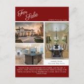 Carte Postale Maison Rouge À Vendre Annonce Immobilier (Devant)