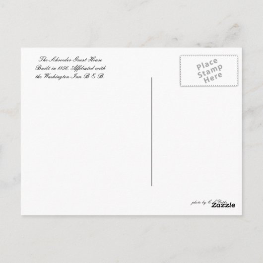 Carte Postale Maison Schroeder (Dos)