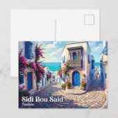 Carte Postale Maison Sidi Bou Said Tunisie (Devant / Derrière)