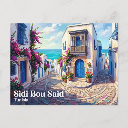 Carte Postale Maison Sidi Bou Said Tunisie (Devant)
