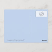 Carte Postale Maison Sketch. Noir et Bleu. (Dos)