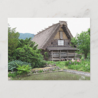 Carte Postale Maison traditionnelle : Shirakawa-go, Japon