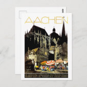 Carte Postale Maisons à Aix-la-Chapelle, Allemagne, voyage vinta (Devant / Derrière)