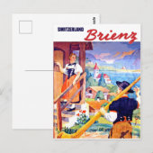 Carte Postale Maisons à Brienz, Suisse (Devant / Derrière)