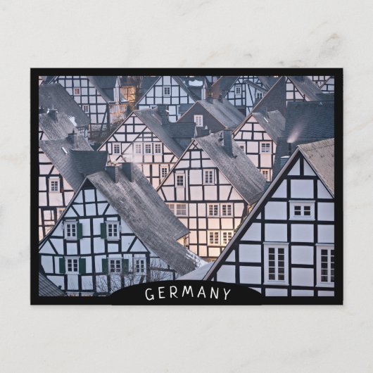 Carte Postale Maisons à colombages en Freudenberg, Allemagne (Devant)