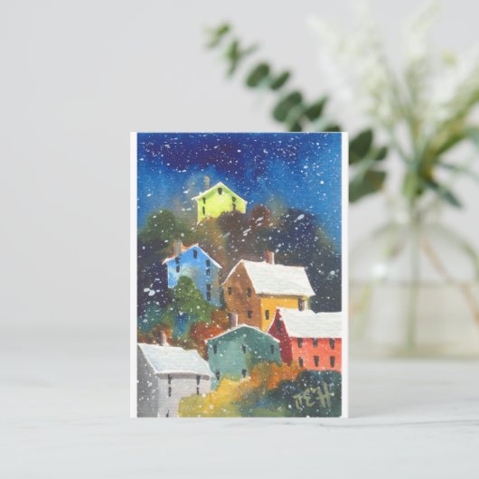 Carte Postale Maisons à flanc de neige (Debout devant)