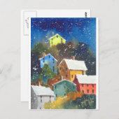 Carte Postale Maisons à flanc de neige (Devant / Derrière)