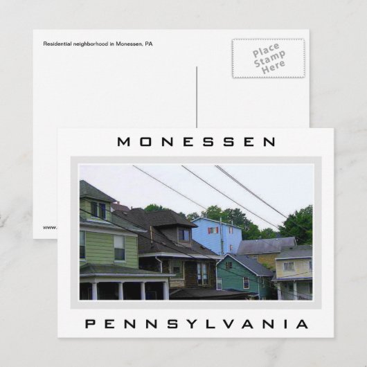Carte Postale Maisons à Monessen (Devant / Derrière)