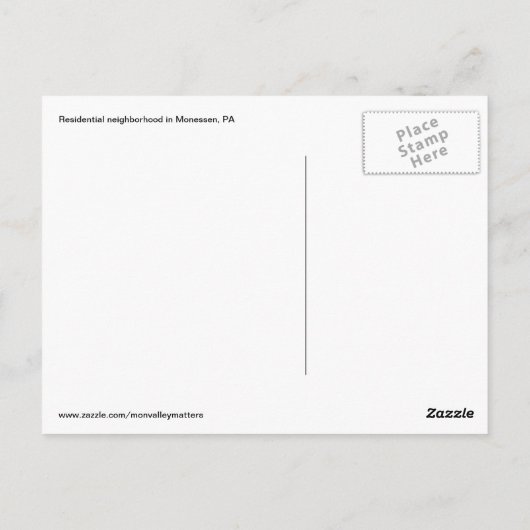 Carte Postale Maisons à Monessen (Dos)