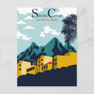 Carte Postale Maisons à Santa Cruz, La Palma, Espagne