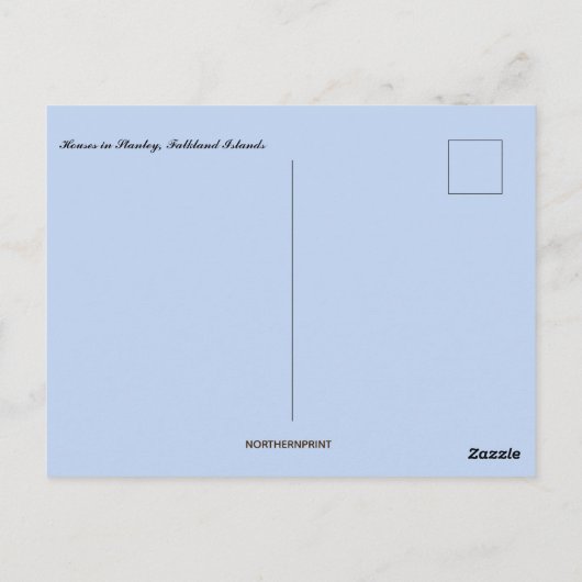 Carte Postale Maisons à Stanley Îles Falkland (Dos)
