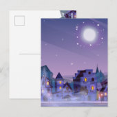 Carte Postale Maisons au clair de lune étoilée (Devant / Derrière)