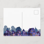 Carte Postale Maisons au clair de lune étoilée (Dos)