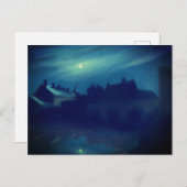 Carte Postale Maisons au clair de lune par Andreas : (Devant / Derrière)