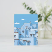 Carte Postale Maisons bleues à Chefchaouen Maroc Voyage (Debout devant)